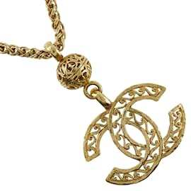 Chanel-CC Vintage Chain Necklace-Golden