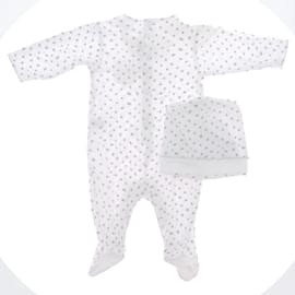 Baby Dior-BABY DIOR Completi T.fr 3 mois - jusqu'à 60cm di cotone-Bianco