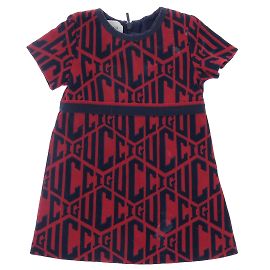 Gucci Kleid T.FR 12 Monate - bis zu 74cm Baumwolle Rot