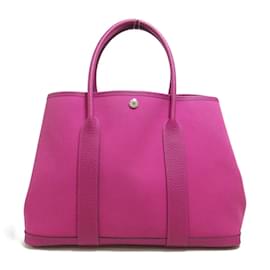 Hermès-Toile Garden Party PM-Pink
