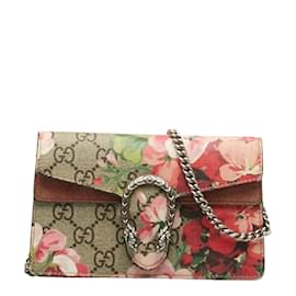 Gucci-Super Mini GG Supreme Blooms Dionysus Crossbody Bag 476432-Brown