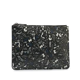 Fendi-Printed Leather Clutch Bag 7N0078-Black