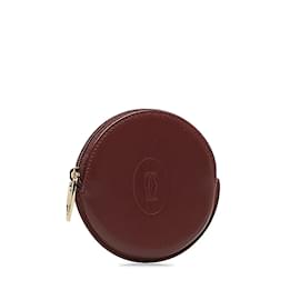 Cartier-Must De Cartier Leather Round Coin Purse-Red