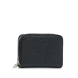 Bally-Leather Zip Coin Purse-Blue