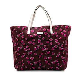Gucci-Gucci Canvas Heartbit Tote Bag Canvas Tote Bag 282439 in Good condition-Purple