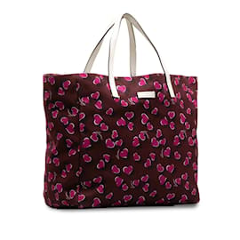 Gucci-Canvas Heartbit Tote Bag 282439-Purple