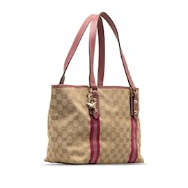 Gucci-GG Canvas Jolicoeur Tote Bag 137396-Brown
