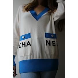 Chanel-Camiseta de punto de CHANEL.fr 38 Lana-Beige