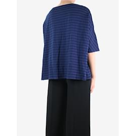 Autre Marque-Blue long-sleeved striped t-shirt - size UK 10-Blue