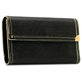 Louis Vuitton-Louis Vuitton Black Suhali Porte Tresor International Wallet-Black