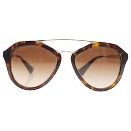 Prada-Prada Brown Round Tinted Sunglasses-Brown