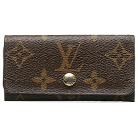 Louis Vuitton-Monograma marrón de Louis Vuitton 4 Titular de la clave-Castaño