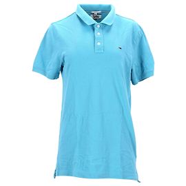Tommy Hilfiger Polo da uomo a maniche corte Blu Blu chiaro