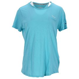 Tommy Hilfiger Camiseta feminina de algodão modal com bolso Azul Azul claro