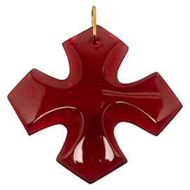 & Other Stories-Okzitanischer Kreuzanhänger aus Glas-Rot
