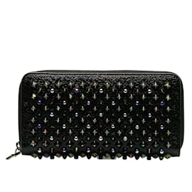 Christian Louboutin-Leather Panettone Zip Around Wallet 3165035-Black