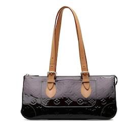 Louis Vuitton-Louis Vuitton Monogramm Vernis Rosewood Avenue Leder Umhängetasche M93510 in guter Kondition-Lila