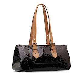 Louis Vuitton-Louis Vuitton Monogram Vernis Rosewood Avenue Bolso de hombro de cuero M93510 en buen estado-Púrpura