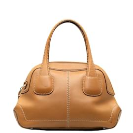 Tod's-Leather D-Style Handbag-Brown