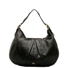 Burberry-Sac hobo Malika en cuir-Marron