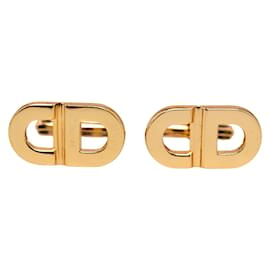 Dior-Conjunto de alfinetes de gravata e abotoaduras com logotipo do CD-Dourado