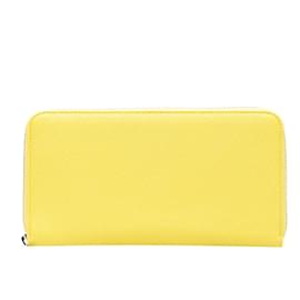 Bulgari-Leather zip around wallet 38918-Yellow