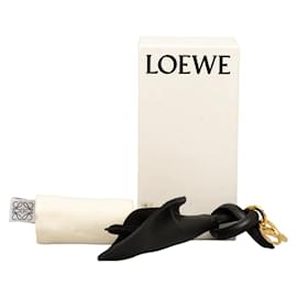 Loewe-Calla-Taschenanhänger aus Leder-Schwarz