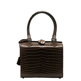 & Other Stories MORABITO Bolsa de couro de crocodilo Orsay Marrom Marrom