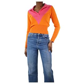 Clements Ribeiro Pull bicolore orange et rose - taille XS Orange