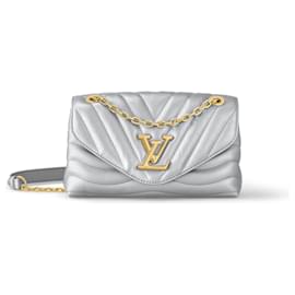 Louis Vuitton-LV New Wave chain bag silver-Silvery