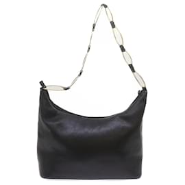 Gucci-GUCCI Shoulder Bag Leather Black 001 1998 1805 Auth bs10616-Black