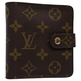 Louis Vuitton-LOUIS VUITTON Monogram Compact zip Wallet M61667 LV Auth 60039UNA-Monograma