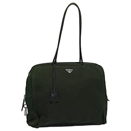 Prada-PRADA Shoulder Bag Nylon Khaki Auth 61034-Khaki