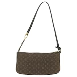 Louis Vuitton-LOUIS VUITTON Monograma Idylle Pochette Acessórios Preto Fuzan M60482 auth 61288-Preto,Outro,Monograma