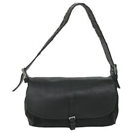Prada-PRADA Shoulder Bag Nylon Black Auth 60190-Black
