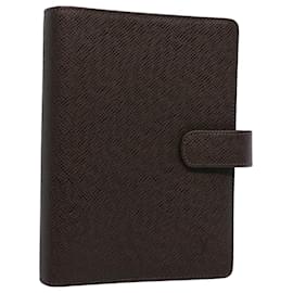 Louis Vuitton-LOUIS VUITTON Taiga Agenda MM Day Planner Cover Grizzly R20426 LV Auth ar11017-Brown