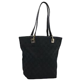 Gucci-gucci sac cabas en toile GG noir 002 1099 auth 60792-Noir