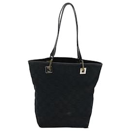 Gucci-gucci sac cabas en toile GG noir 002 1099 auth 60792-Noir