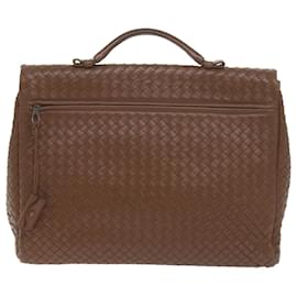 Autre Marque-BOTTEGAVENETA INTRECCIATO Business Bag Leather Brown Auth 60304-Brown