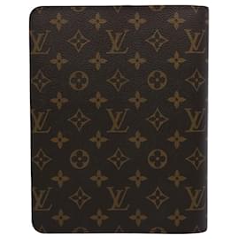 Louis Vuitton-LOUIS VUITTON Monogramm Agenda Bureau Tagesplaner Cover R20100 LV Auth yk9781-Monogramm