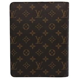 Louis Vuitton-LOUIS VUITTON Monogram Agenda Bureau Day Planner Cover R20100 LV Auth yk9781-Monogramme