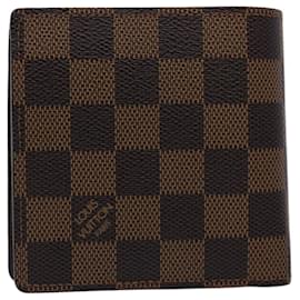 Louis Vuitton-LOUIS VUITTON Damier Ebene Portefeuille Marco Bifold Wallet N61675 auth 60094A-Other