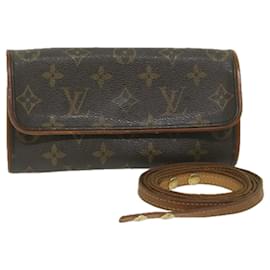 Louis Vuitton-LOUIS VUITTON Monogram Pochette Twin PM Shoulder Bag M51854 LV Auth 59722-Monogram
