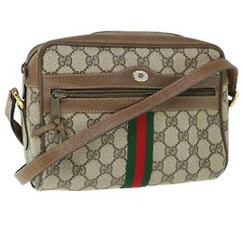 Borsa a tracolla GUCCI GG Supreme Web Sherry Line Beige Rosso 56 02 004 auth 60741 Rosso Beige