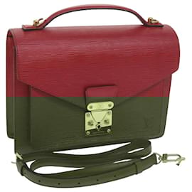 Louis Vuitton-Louis Vuitton Epi Monceau 28 Hand Bag 2way Red M40783 LV Auth 61150-Red