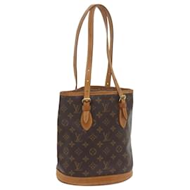 Louis Vuitton-LOUIS VUITTON Monogram Bucket PM Shoulder Bag M42238 LV Auth 60006-Monogram