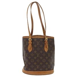 Louis Vuitton-LOUIS VUITTON Monogram Bucket PM Shoulder Bag M42238 LV Auth 60006-Monogram