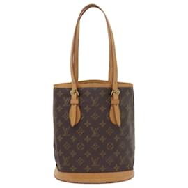 Louis Vuitton-LOUIS VUITTON Monogram Bucket PM Bolsa de Ombro M42238 Autenticação de LV 60017UMA-Monograma