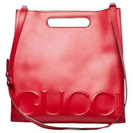 Gucci-Tote Gucci Rojo Mediano Linea XL-Roja