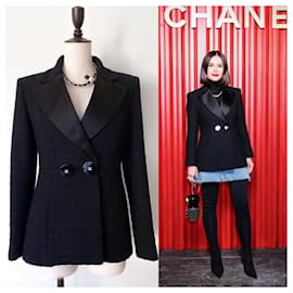 Chanel-Nuova Parigi / Giacca in tweed nero cosmopolita-Nero